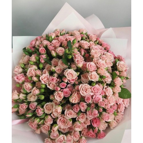 Купить на заказ Букет из 101 кремовой кустовой розы с доставкой в Державинске