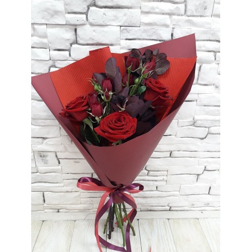 Купить на заказ Букет из 3 красных роз с доставкой в Державинске