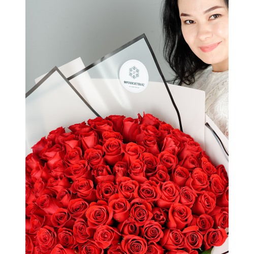 Купить на заказ Букет из 101 красной розы с доставкой в Державинске