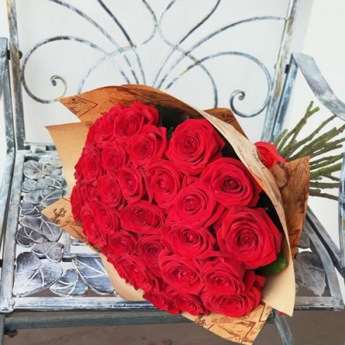 Купить на заказ Букет из 31 красной розы с доставкой в Державинске