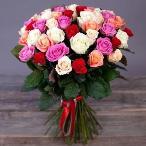 Купить на заказ Букет из 31 розы (микс) с доставкой в Державинске